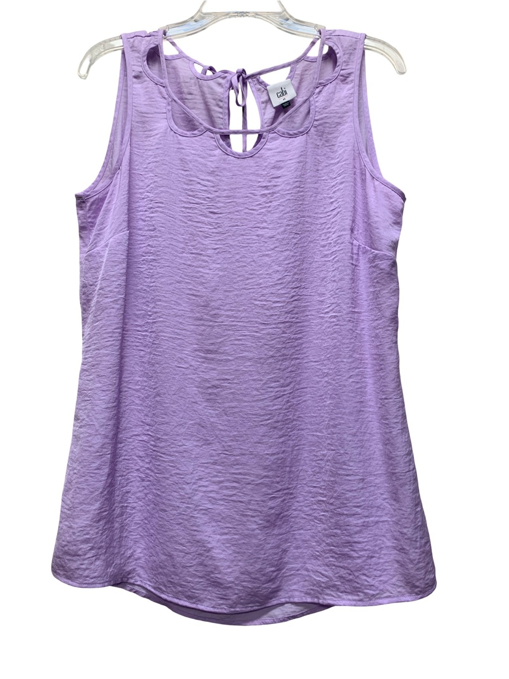 CAbi Lavender Sleeveless Tie-Back Camisole